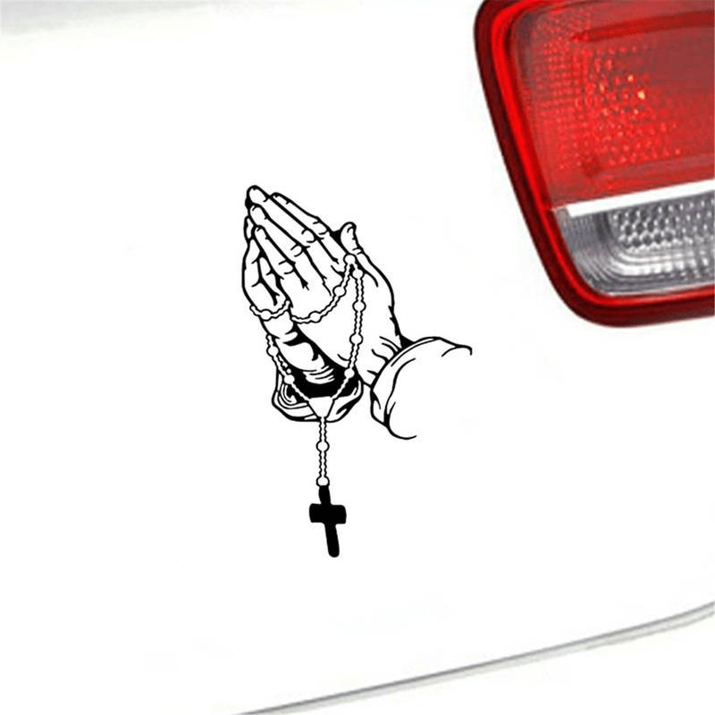 2pcs White Jesus Christian Themed Stickers