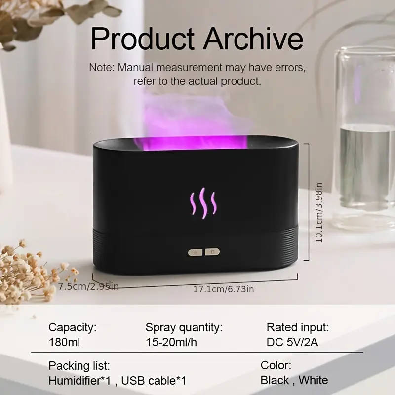 1pc USB-Powered Portable Humidifier with LED Color Changing Lights Cool Mist Aroma Diffuser Ideal fo