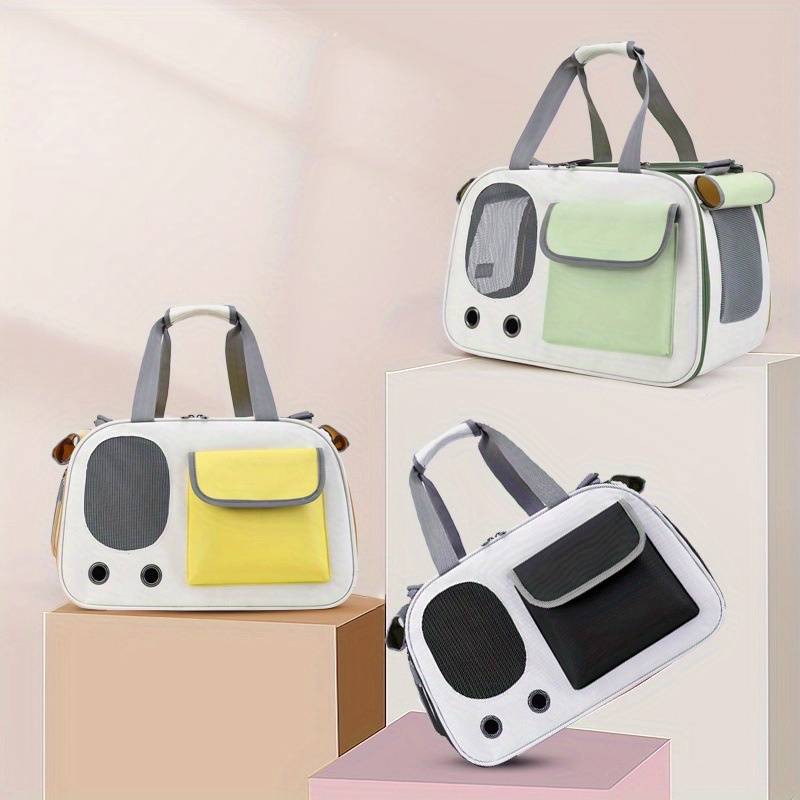 1pc Beige And Green a Pet Bag