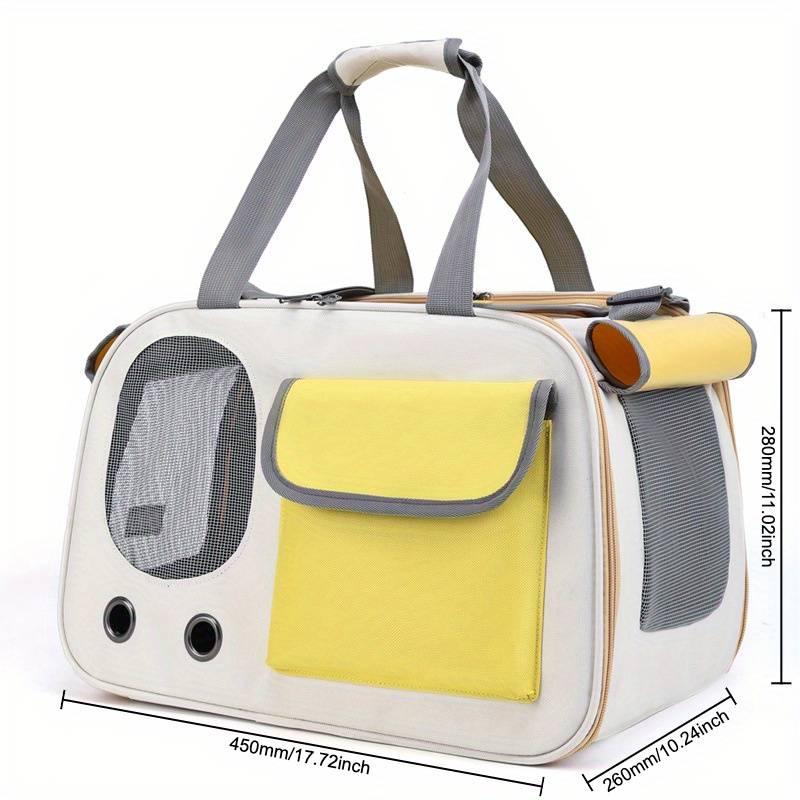 1pc Beige And Green a Pet Bag