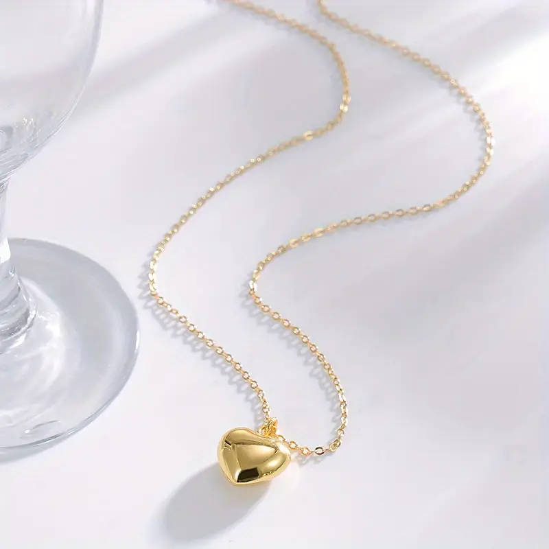 18K Golden-Plated Heart Pendant WITH Necklace