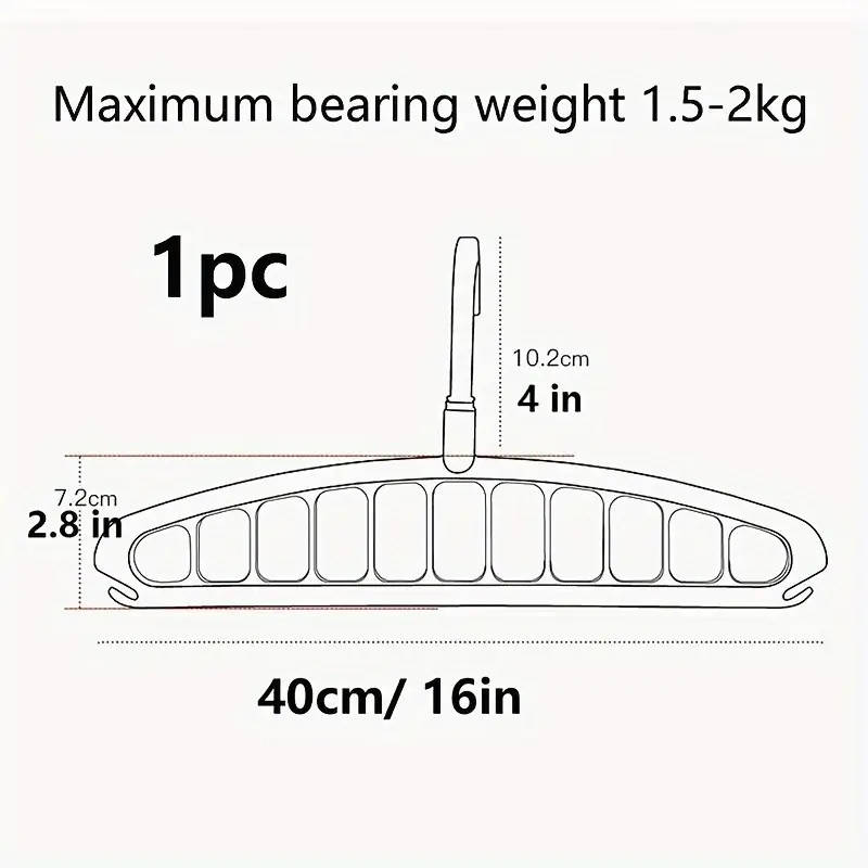 1pc Heavy Duty Plastic Hangers with Multi-hole Design Polished Finish Space Saving Organizer