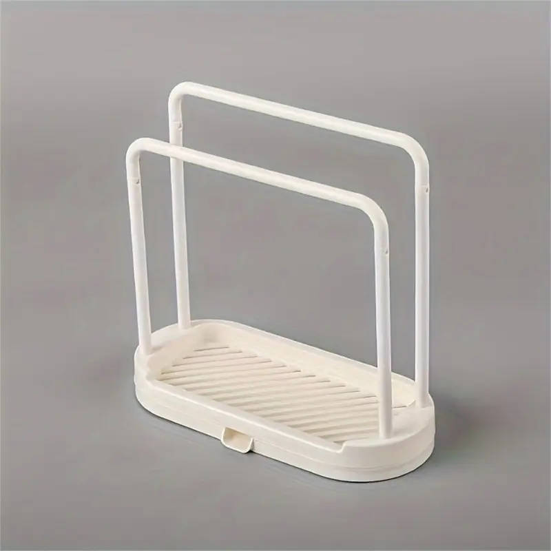 1pc Space-Saving Kitchen Organizer Multi-Functional Quick-Dry Sponge Cloth Stand Durable Plastic Ide