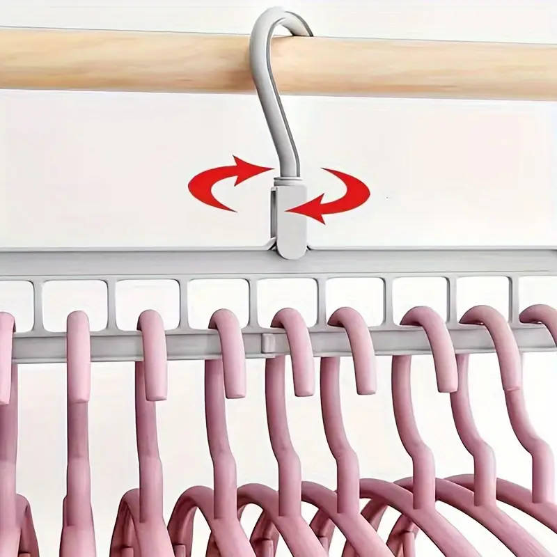 1pcs 9-Hole Multi-Functional Plastic Clothes Hanger Lacquered Finish Space Saving Foldable Storage