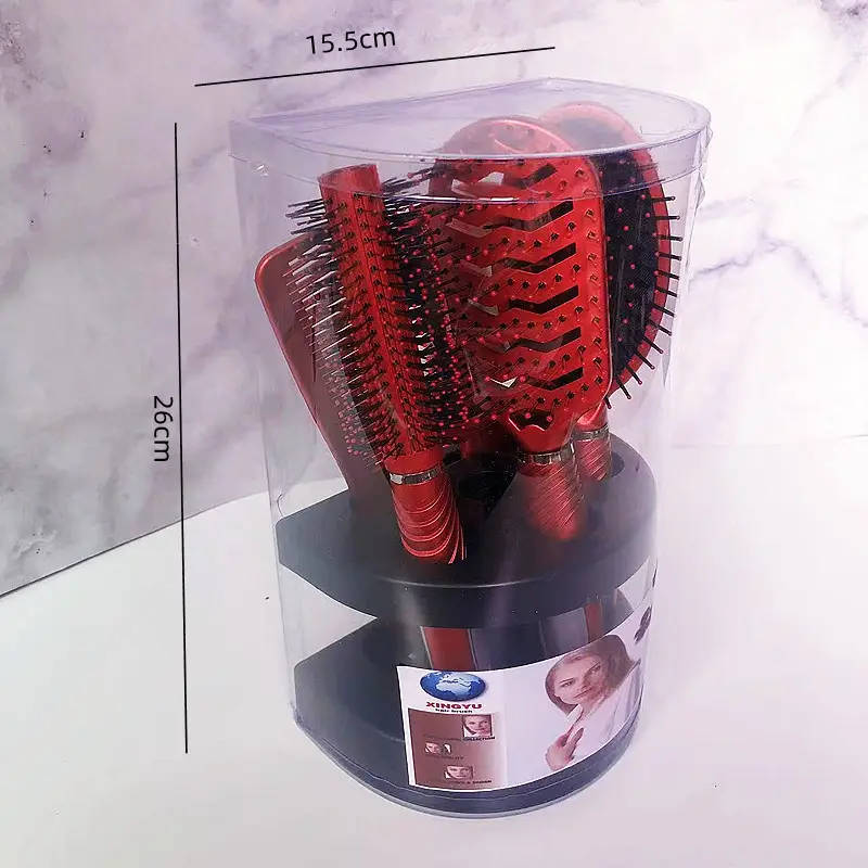 Hair Comb Five-Piece Hairdressing Mirror Comb Combo Set