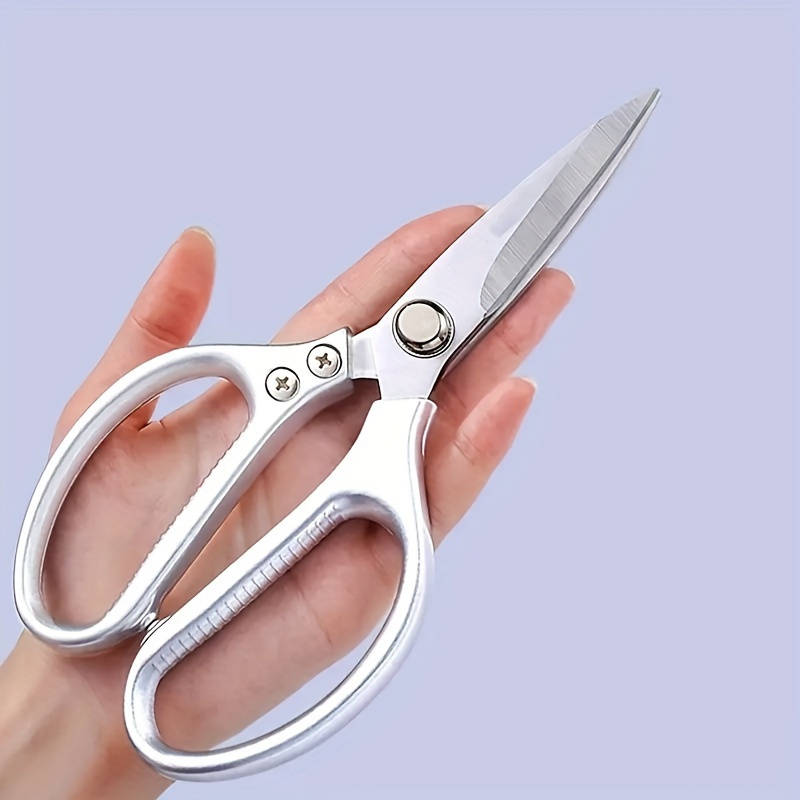1pc Stainless Steel Scissors Household Scissors Strong Kitchen Scissors Chicken Bone Scissors Multi