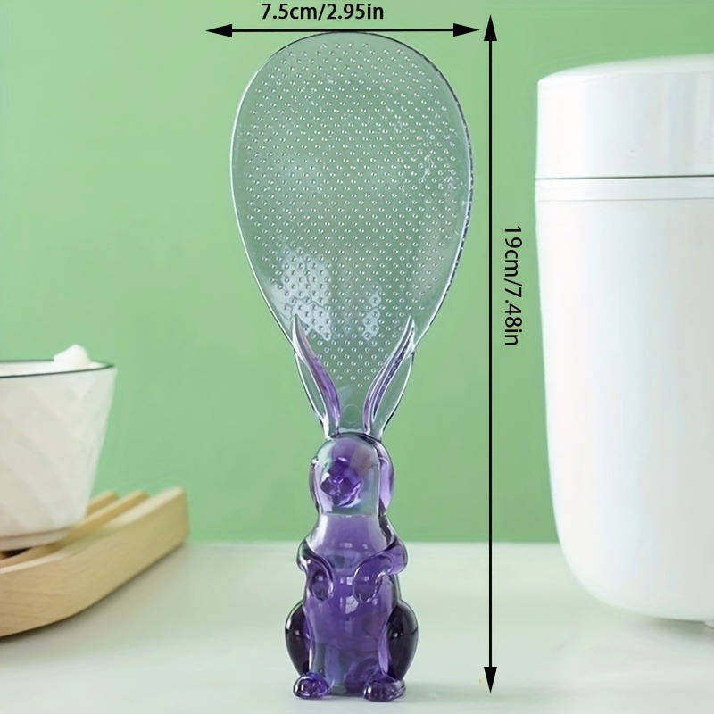 1pc Cartoon Bunny Design Plastic Rice Potato Server Standing Rabbit Shaped Scoop for Rice Co