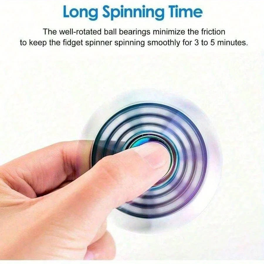1pc Durable Quiet Metal Fidget Spinner Vibrant Sky Dragon Design Durable Focus Toy for Adults Multic