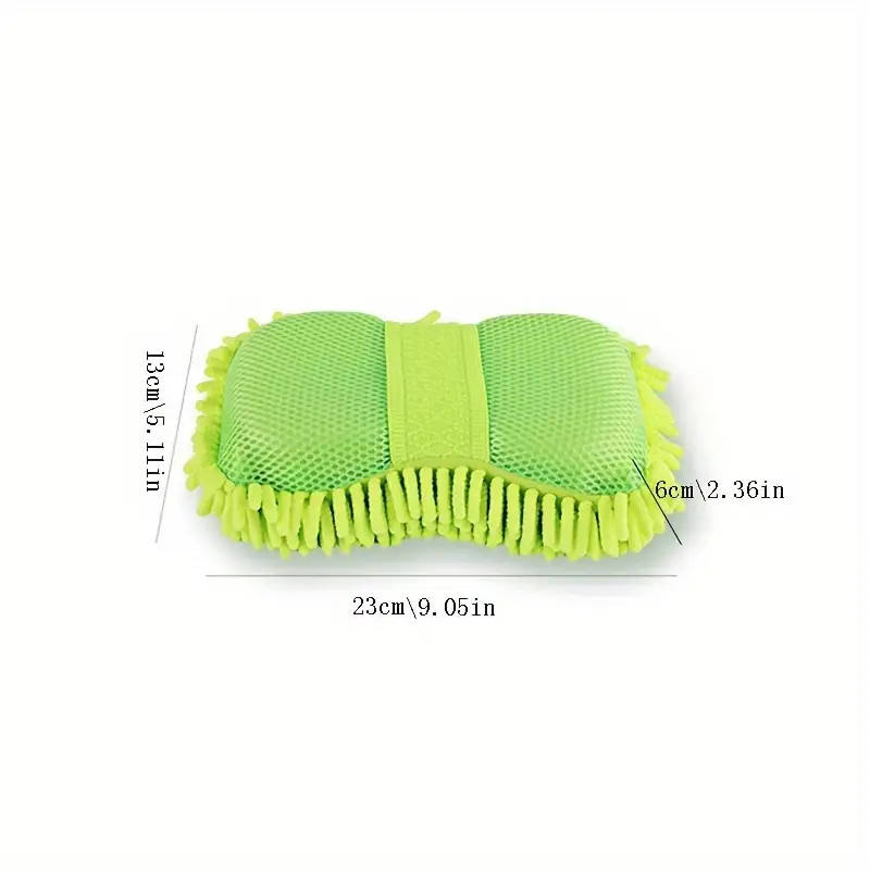 Ultra-Absorbent Chenille Microfiber Car Wash Mitt Scratch-Free Detailing Sponge