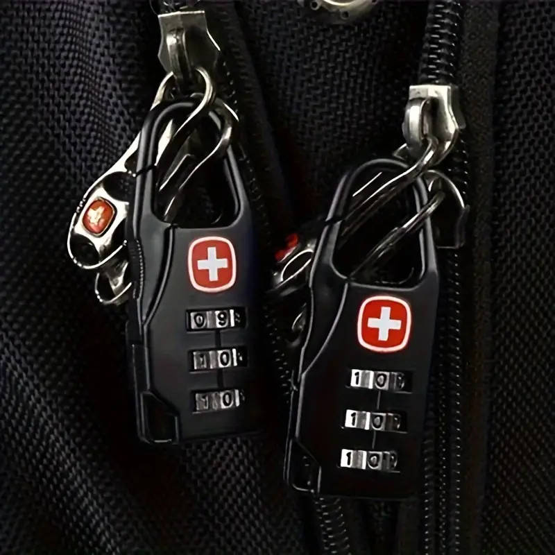 2 Pieces Mini Padlock Durable 3 Digit Combination Lock