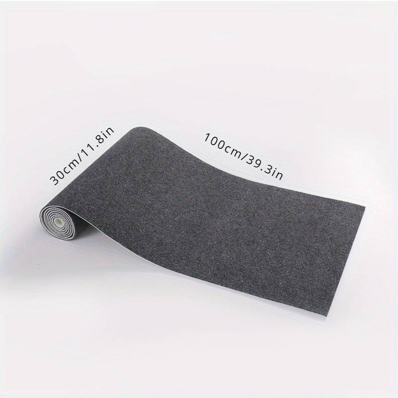 1Pc Dark Gray 30x100cm Self Adhesive Carpet Floor Mat