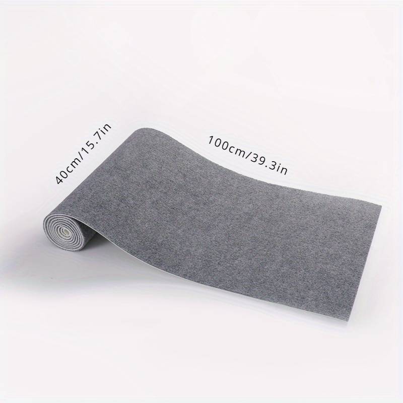 1Pc Light Grey 40x100cm Self Adhesive Carpet Floor Mat