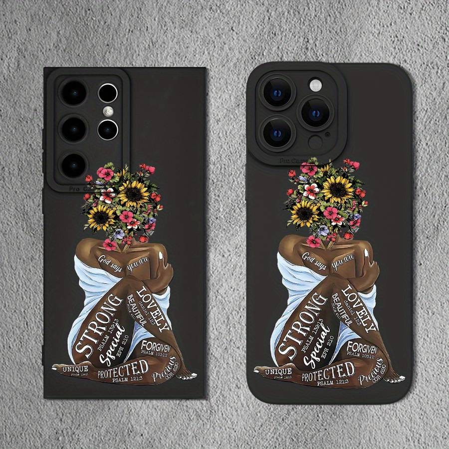 1pc Black For Samsung iPhone 12 Pro Max Phone Cases