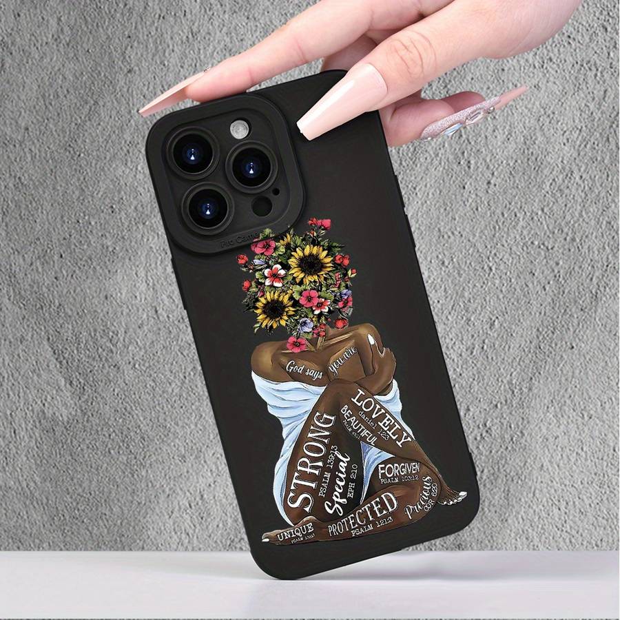 1pc Black For Samsung iPhone 12 Pro Max Phone Cases