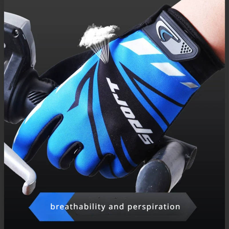 1 Pair Simple Blue One Size Outdoor Sports Gloves