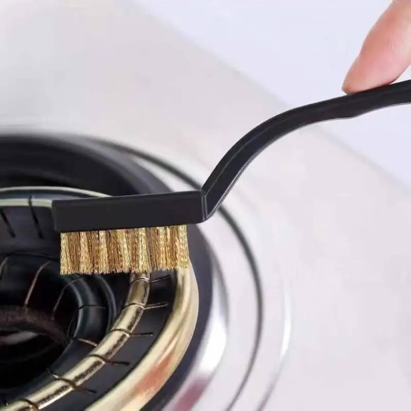 3pcs Wire Brush Kitchen Cleaning Scrub Brush Gas Stove Cleaning Brush Oil Cleaning Brush