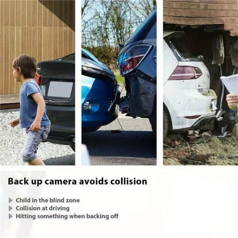 1pc HD Night Vision Wide Angle Punch Hole Backup Camera Auto RV Reversing Rear View Camera for Parki
