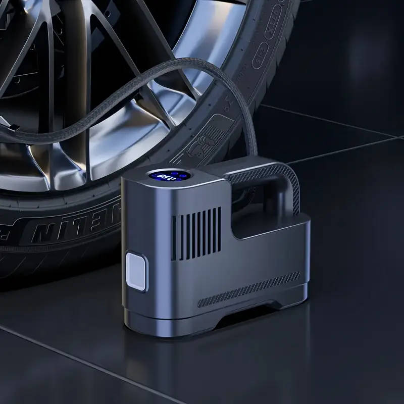 1pc Portable Air Compressor Pum Digital Tire Inflator with LED Light  Carry Rope High-Precision Dura