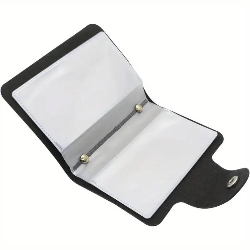 1pc Stylish Black Wallet Featuring 24 Card Compartments a Compact Holder for Business Cards And a Po