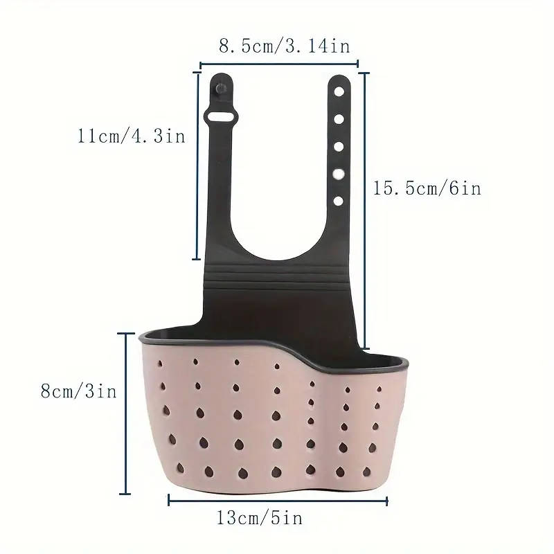 1pc Plastic Sink Caddy Sponge Holder Multifunctional Draining Organizer for Kitchen Accessories with