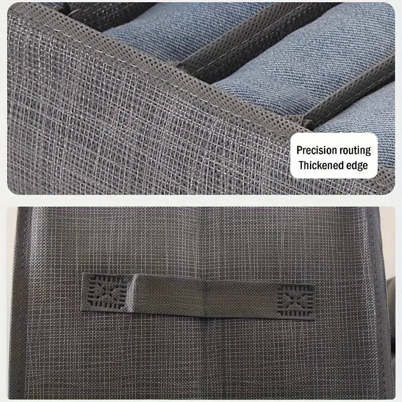 1pc Light Grey Fabric Clothes Storage Bag with Handle Minimalist Wardrobe Organizer Container Lightw