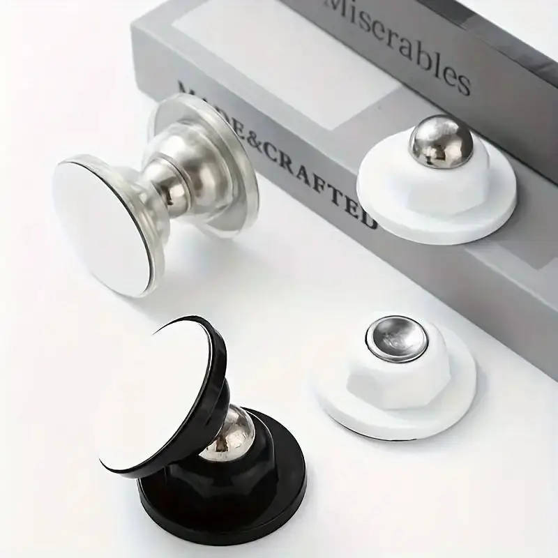 1pc Magnetic Door Stop Strong Metal Construction Floor Wall Mountable with Strong Magnet Grip No-Dri