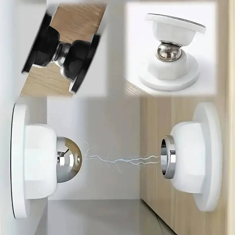 1pc Magnetic Door Stop Strong Metal Construction Floor Wall Mountable with Strong Magnet Grip No-Dri