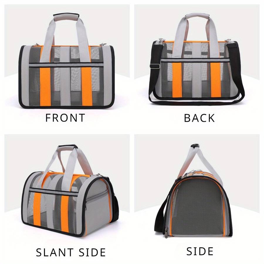 1pc Blue With Whitesize Large 49*28*27cm 0.94kg Pet Bag