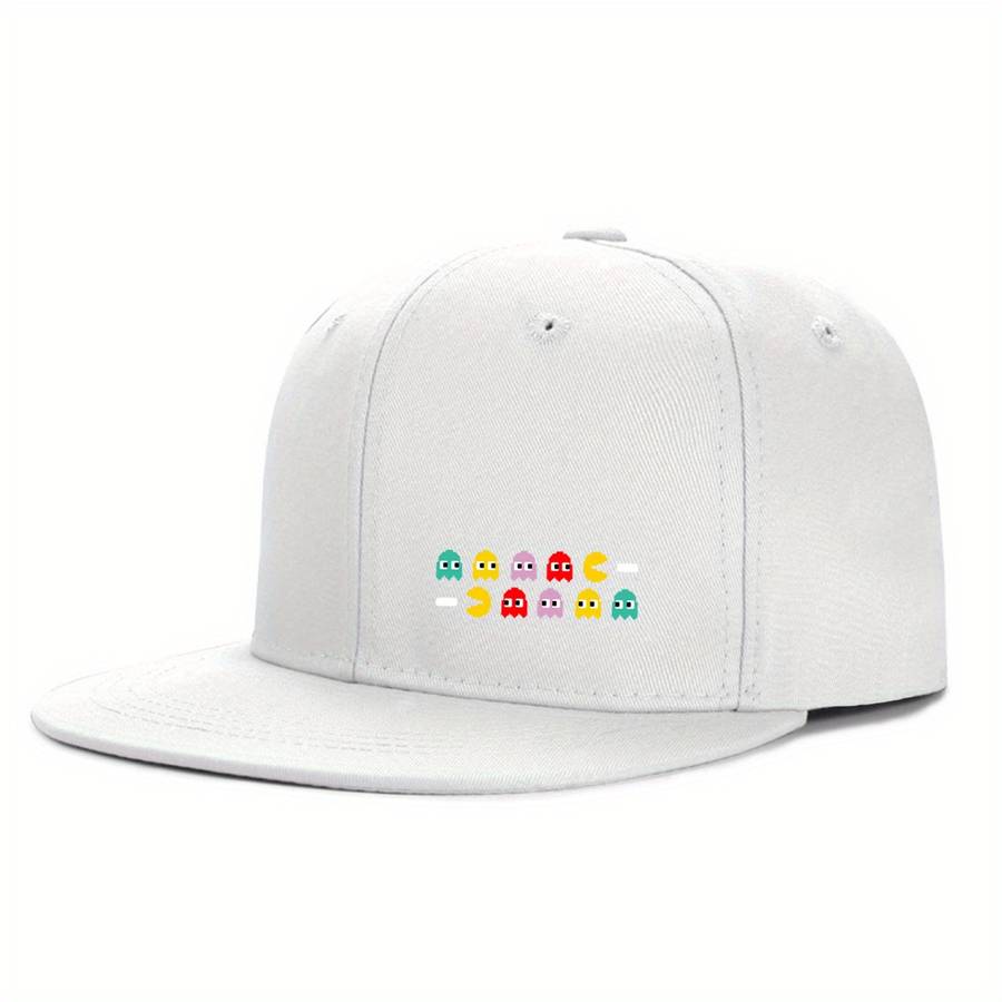 1pc Street Style Adjustable Snapback Cap with Colorful Smiling Face Design C Sun Safeguard Polyest