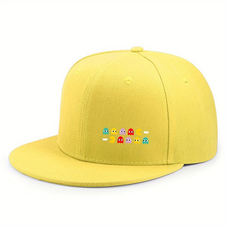 1pc Street Style Adjustable Snapback Cap with Colorful Smiling Face Design C Sun Safeguard Polyest