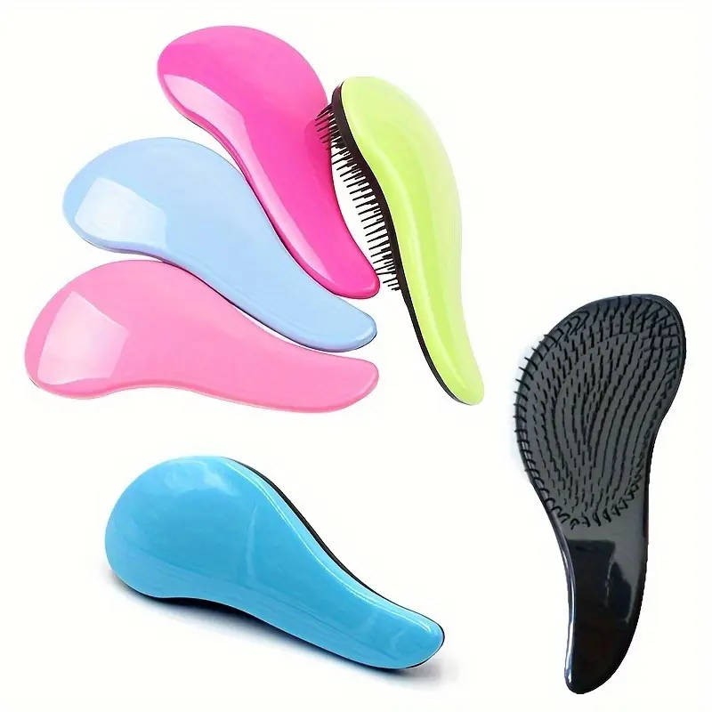 Ergonomic Detangling Hair Comb with Magic Handle COLOR PURPLE