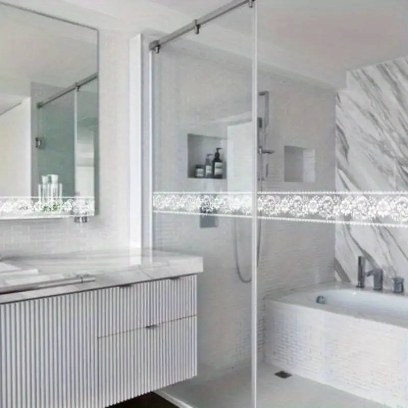 Pvc Lace Pattern Self-Adhesive Window Film Roll