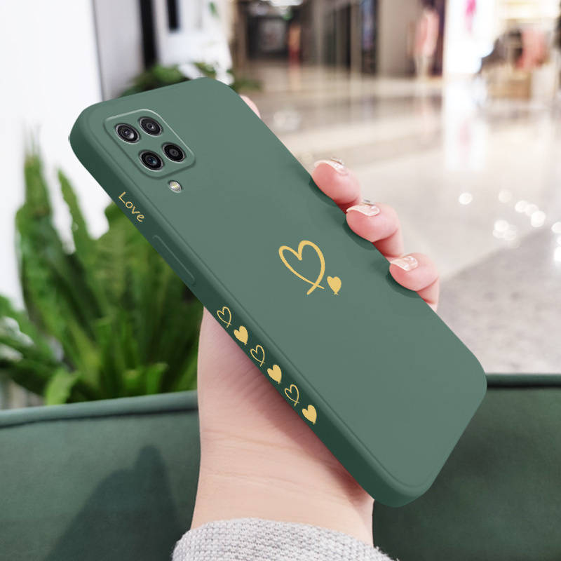1pc Green For Samsung Galaxy A12 Phone Cases