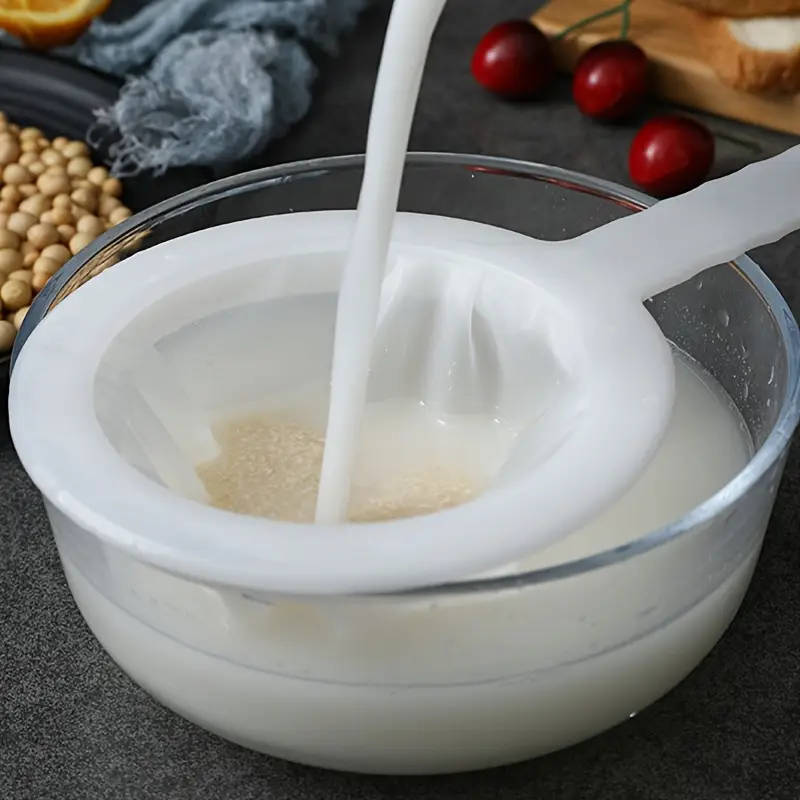 1pc Premium Ultra-Fine Mesh Strainer Spoon Perfect For Soy Milk Coffee Yogurt Durable Abs