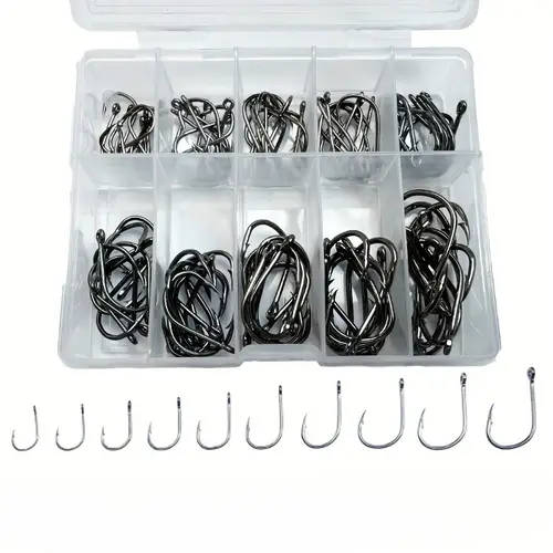 100Pcs High Carbon Steel Flip Fish Hooks