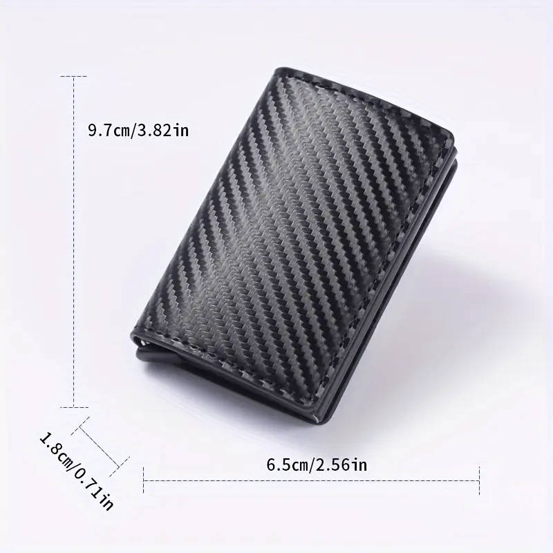 Sleek Anti-Theft Men's Wallet Durable Aluminum Alloy Multiple Card Slots Lightweight Compact Des