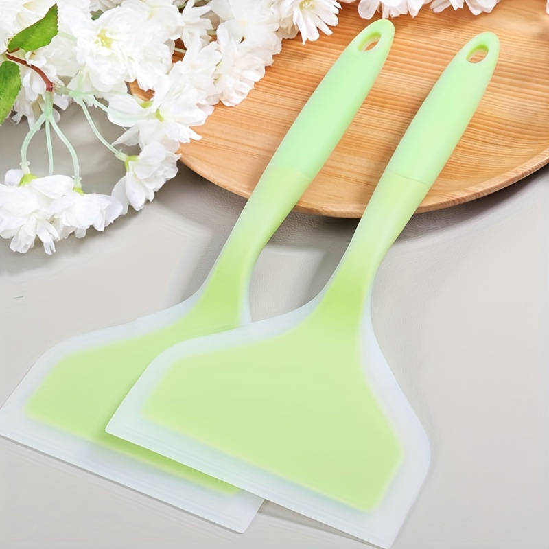1pc Silicone Spatula for Non-Stick Pans BBQ Grilling Pizza Pancakes Wide Mouthed Flexible H