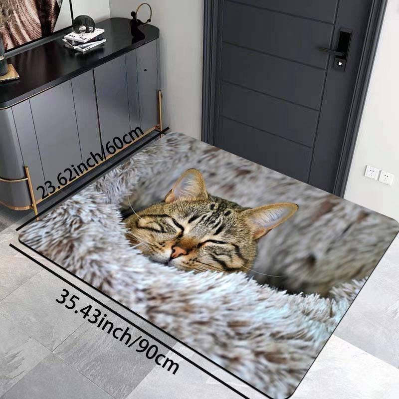 1Pc Grey 23.62x35.43inch 60x90cm Floor Mat