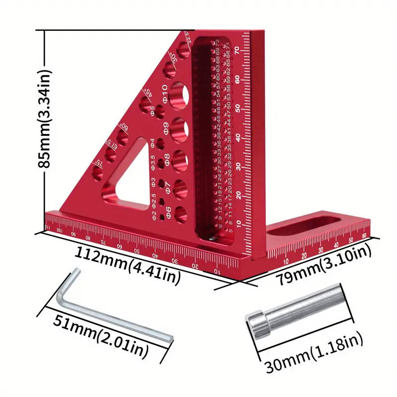 Aluminum Woodworking Square Scriber
