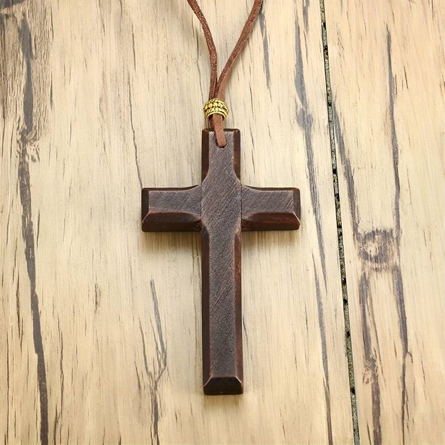 1 Piece A Brown Jesus Theme Pendant