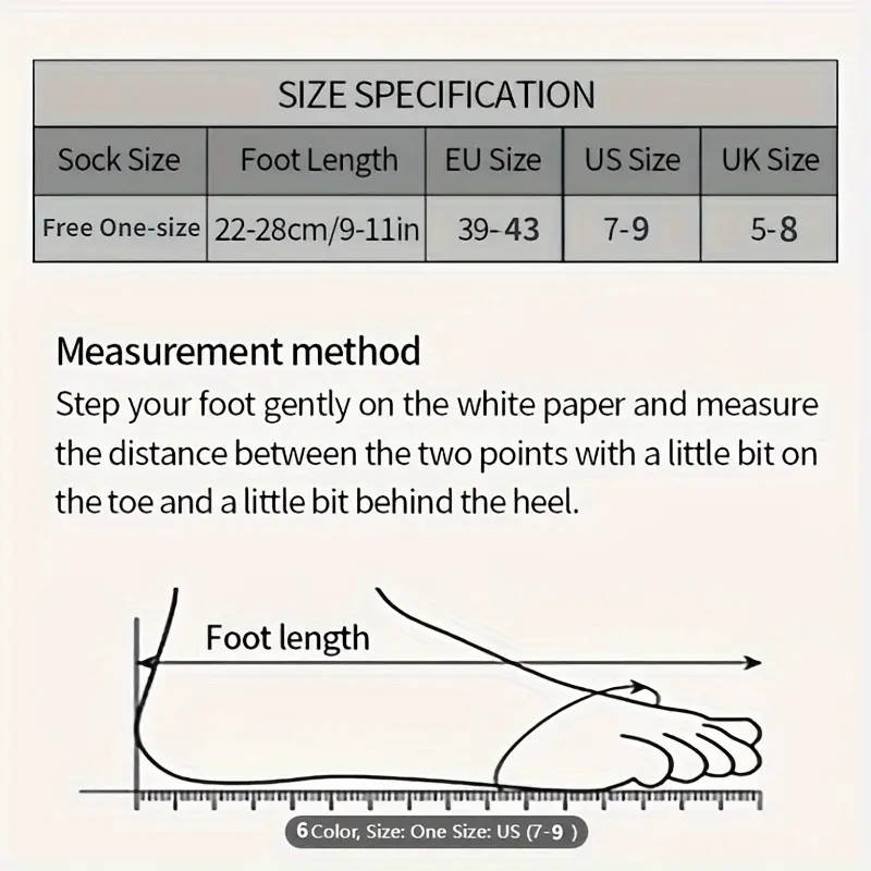 6 Pairs Of Breathable Cotton Sports Socks