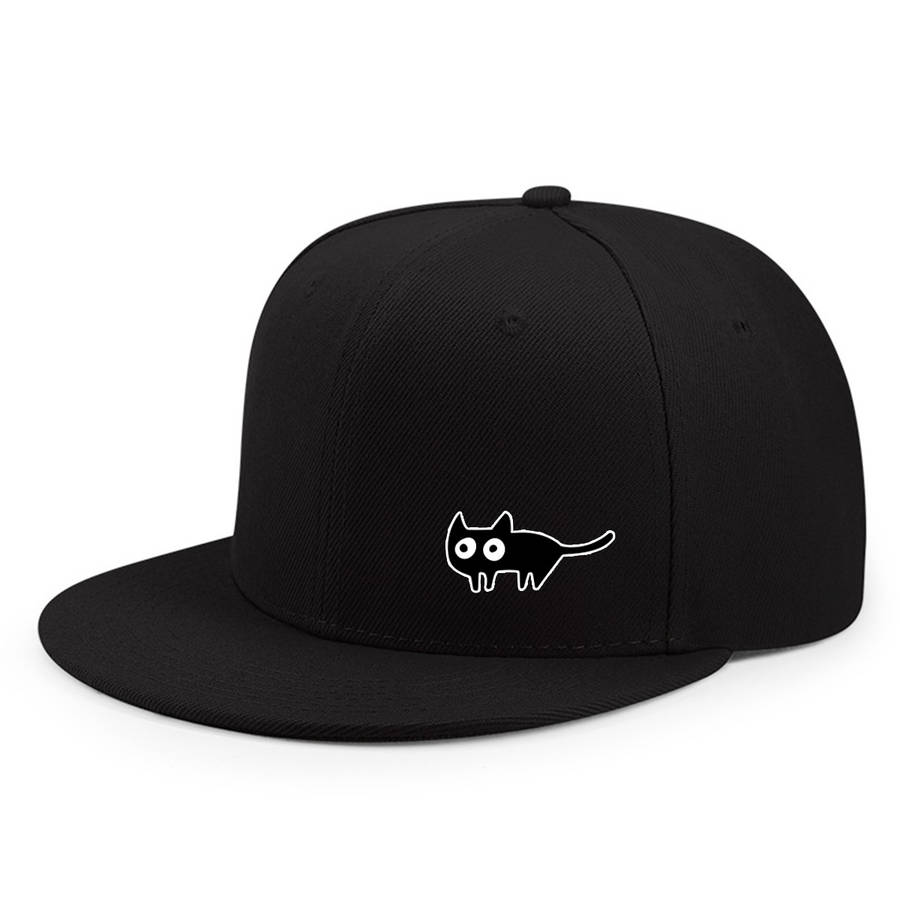 1pc Urban Style Unisex Baseball Cap with Cute Cat Print Adjustable Fit Sun Protection Woven Pol