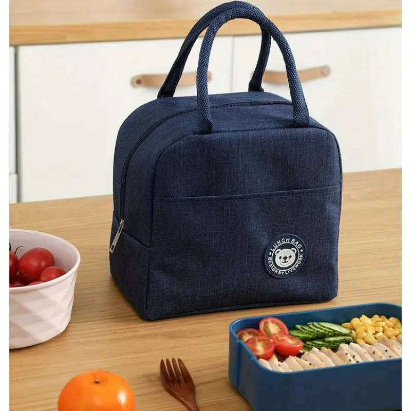 Cute Bear Print Insulated Lunch Bag - Waterproof