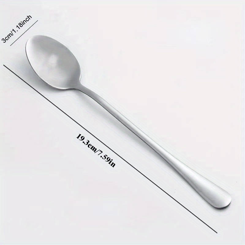 1pc Stainless Steel Spoon Set The Perfect Gift for Dad Ice Cream Dessert Salad Dinner Bi
