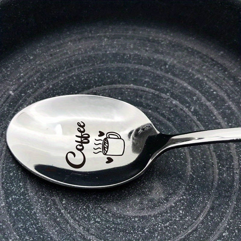 1pc Stainless Steel Spoon Set The Perfect Gift for Dad Ice Cream Dessert Salad Dinner Bi