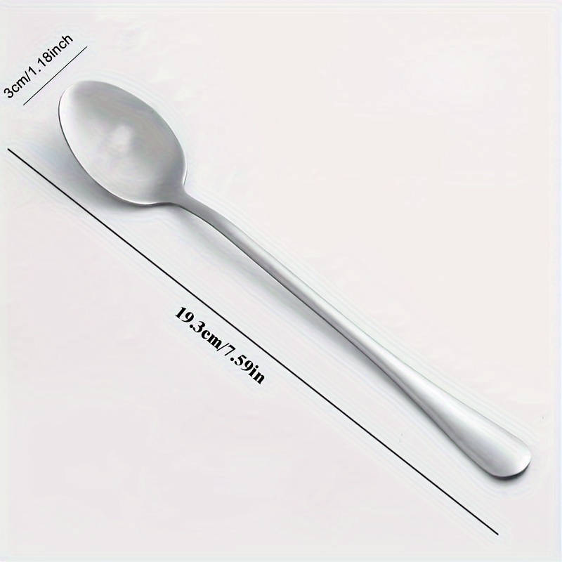 1pc Stainless Steel Spoon Set The Perfect Gift for Dad Ice Cream Dessert Salad Dinner Bi