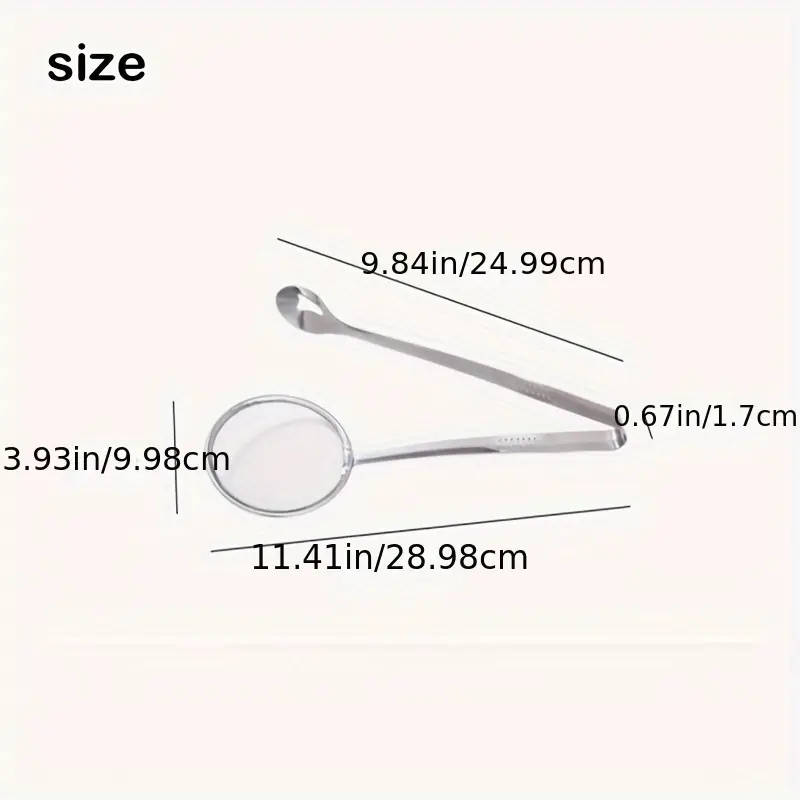 Stainless Steel Kitchen Strainer Spoon High Heat Resistant Fry Filter and Precision Colander Tongs