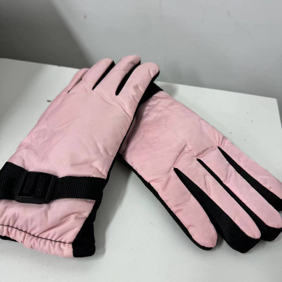 1 Pair Black Warm Gloves