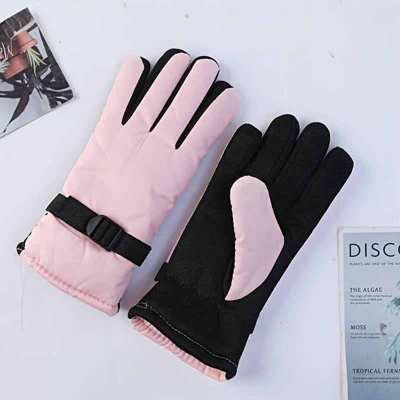1 Pair Black Warm Gloves