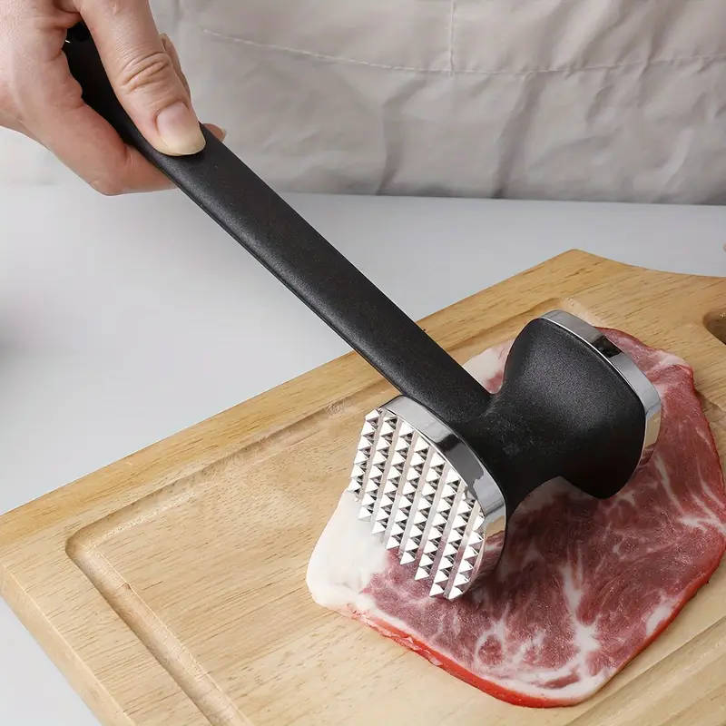1pc Premium Zinc Alloy Meat Tenderizer Hammer Durable Metal Mallet for Tenderizing Steak Chicken & M